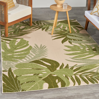 The Rug Corner Nourison Home Nourison Home - Aloha Ivory/Green Area Rug ALH40  