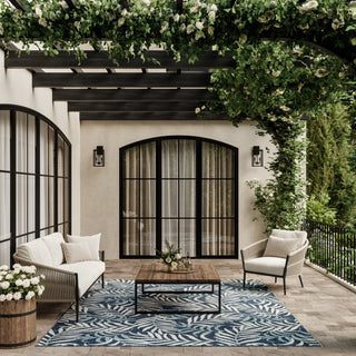 The Rug Corner Nourison Home Garden Oasis GOA01 NAVY Area Rugs  