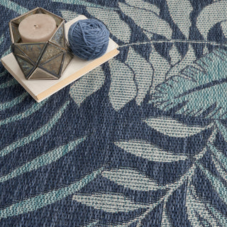 The Rug Corner Nourison Home Garden Oasis GOA02 NAVY Area Rugs  