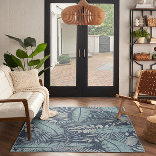 The Rug Corner Nourison Home Garden Oasis GOA02 NAVY Area Rugs  