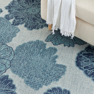 The Rug Corner Nourison Home Garden Oasis GOA04 BLUE Area Rugs  