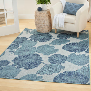 The Rug Corner Nourison Home Garden Oasis GOA04 BLUE Area Rugs  
