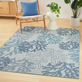 The Rug Corner Nourison Home Garden Oasis GOA05 BLUE Area Rugs  