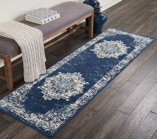 The Rug Corner Nourison Home Nourison Home - Grafix Navy/Blue Area Rug GRF14  