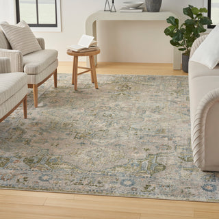 The Rug Corner Nourison Home Nourison Home - Astra Machine Washable Blue/Green Area Rug ASW12  