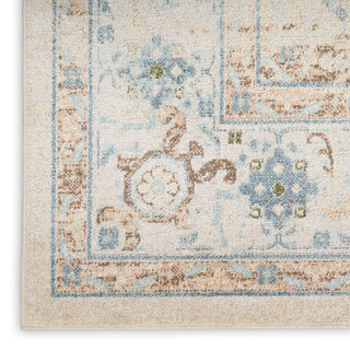 The Rug Corner Nourison Home Nourison Home - Astra Machine Washable Ivory/Blue Area Rug ASW13  