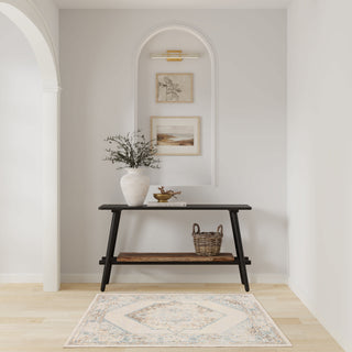 The Rug Corner Nourison Home Nourison Home - Astra Machine Washable Ivory/Blue Area Rug ASW13  