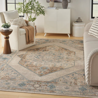 The Rug Corner Nourison Home Nourison Home - Astra Machine Washable Ivory/Blue Area Rug ASW13  