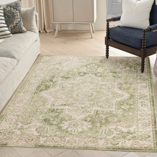 The Rug Corner Nourison Home Nourison Home - Astra Machine Washable Ivory/Green Area Rug ASW12  