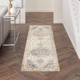 Nourison Home - Nourison Essentials  Beige/Blue Area Rug NRE07