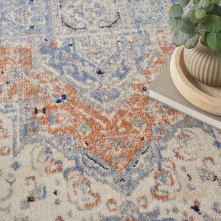 Nourison Home - Nourison Essentials  Beige/Blue Area Rug NRE07