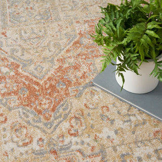 The Rug Corner Nourison Home Nourison Home - Nourison Essentials  Beige/Rust Area Rug NRE07  