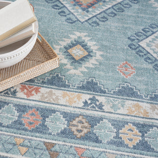 The Rug Corner Nourison Home Washable Decor WSD03 LTBLU Area Rugs  