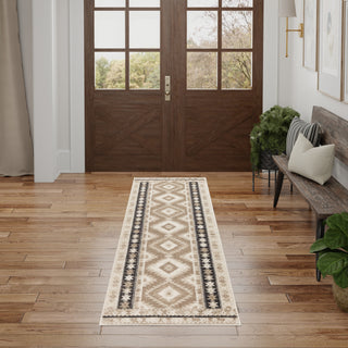 Nourison Home - Washable Decor Beige/Black Area Rug WSD06