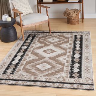 Nourison Home - Washable Decor Beige/Black Area Rug WSD06