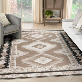 Nourison Home - Washable Decor Beige/Black Area Rug WSD06