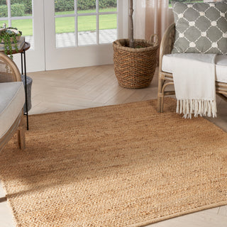 The Rug Corner Nourison Home Natural Jute NJT01 BLCHD Area Rugs  