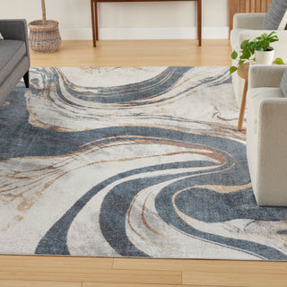The Rug Corner Nourison Home Astra Machine Washable ASW15 IVBLU Area Rugs  