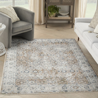 The Rug Corner Nourison Home Nourison Home - Astra Machine Washable Silver/Tan Area Rug ASW16  
