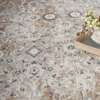 The Rug Corner Nourison Home Nourison Home - Astra Machine Washable Silver/Tan Area Rug ASW16  