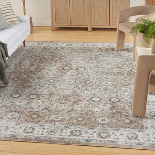 The Rug Corner Nourison Home Nourison Home - Astra Machine Washable Silver/Tan Area Rug ASW16  