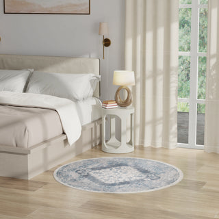 The Rug Corner Nourison Home Nourison Home - Astra Machine Washable Blue/Ivory Area Rug ASW11  