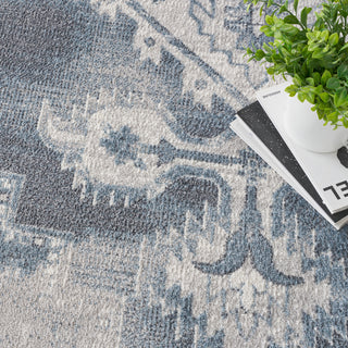 The Rug Corner Nourison Home Nourison Home - Astra Machine Washable Blue/Ivory Area Rug ASW11  