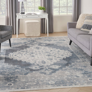 The Rug Corner Nourison Home Nourison Home - Astra Machine Washable Blue/Ivory Area Rug ASW11  