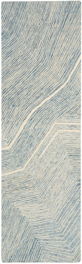 The Rug Corner DKNY Pure Angles ANG01 IVBLU Area Rugs  