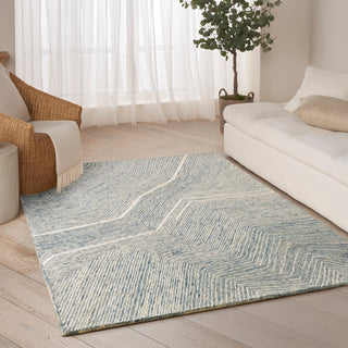 The Rug Corner DKNY Pure Angles ANG01 IVBLU Area Rugs  