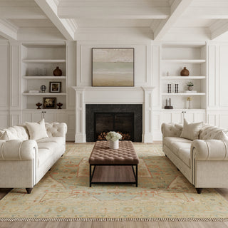 The Rug Corner Nourison Home Heritage Vine HTV03 LTBLU Area Rugs  