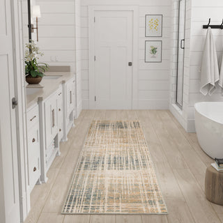 The Rug Corner Nourison Home Nourison Home - WAshable Decor Beige/Blue Area Rug WSD07  