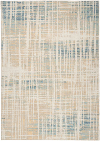 The Rug Corner Nourison Home Nourison Home - WAshable Decor Beige/Blue Area Rug WSD07  
