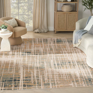 The Rug Corner Nourison Home Nourison Home - WAshable Decor Beige/Blue Area Rug WSD07  