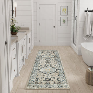 Nourison Home - Washable Decor Taupe/Blue Area Rug WSD12