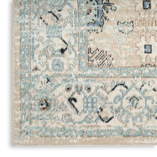 Nourison Home - Washable Decor Taupe/Blue Area Rug WSD12