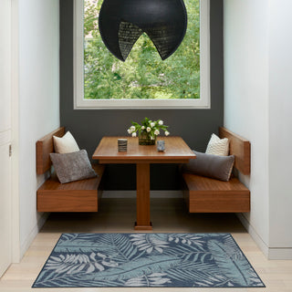 The Rug Corner Nourison Home Garden Oasis GOA02 NAVY Area Rugs  