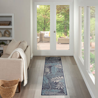 The Rug Corner Nourison Home Garden Oasis GOA02 NAVY Area Rugs  