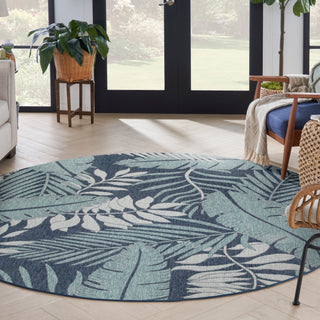 The Rug Corner Nourison Home Garden Oasis GOA02 NAVY Area Rugs  