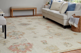 Grafton Transitional Floral & Botanical - Ivory/Orange/Gray