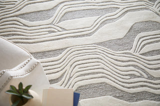 The Rug Corner Feizy Kimball Transitional Abstract - Ivory/Gray  Kimball Transitional Abstract - Ivory/Gray