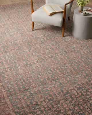 The Rug Corner Angela Rose x Loloi Aubrey Blue / Terracotta  