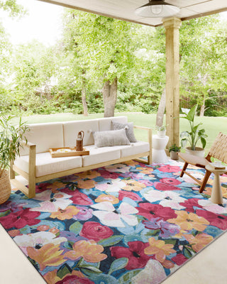 The Rug Corner Loloi II Botanical Navy / Multi  