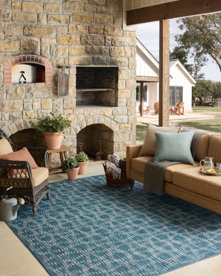 The Rug Corner Loloi II Easton Fog / Teal  