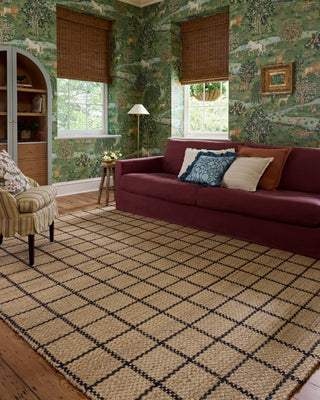 The Rug Corner Chris Loves Julia x Loloi Chris Loves Julia - Fletcher Natural / Black Area Rug  
