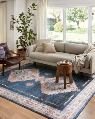 The Rug Corner Loloi II Heidi Denim / Blush  