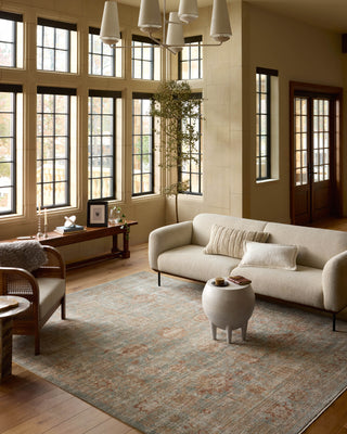 The Rug Corner Loloi Heritage Aqua / Terracotta  