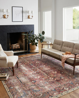 The Rug Corner Chris Loves Julia x Loloi Chris Loves Julia - Jules Merlot / Multi Area Rug  