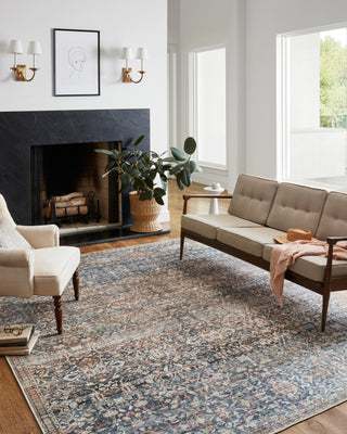 The Rug Corner Chris Loves Julia x Loloi Jules Denim / Spice  