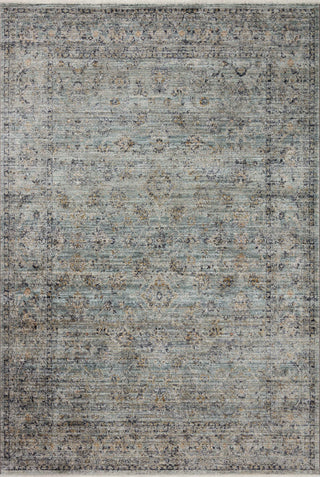 The Rug Corner Jean Stoffer x Loloi Jean Stoffer - Katherine Ocean / Gold Area Rug  